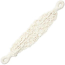 Okuna Outpost Macrame Hanging Fruit Basket Hammock for Kitchen - 6 x 25 x 15 in - White Cotton Modern - Under-Cabinet Storage with 2 Hooks for Bananas by CozyNest Decor