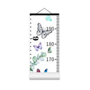Baby Growth Chart for Wall - Height Chart for Kids Nursery Decor Wall Hanging Measurement Ruler with Black Wood Scroll Toddlers Room Decor Birthday Christmas Gifts for Boys Girls 79"X7.9" (Butterfly) by TinyTreasures Baby Boutique