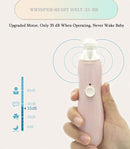 Rechargeable Baby Nail File, Fansidi Electric Baby Nail Trimmer for Newborn Infant or Toddler Toenail and Fingernail - Girls and Boys Accessory - Extra Replacement Pads Included (Pink) by TinyTreasures Baby Boutique