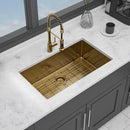 Finish Undermount Stainless Steel Kitchen Sink 32" X 19" 16 Gauge Deep Single Bowl by HouseOfZazla