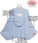 Muslin Nursing Cover for Baby Breastfeeding –with Peekaboo Window -100% Breathable Cotton Privacy Nursing Shawl - Multiuse Apron for Moms by TinyTreasures Baby Boutique