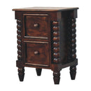Solid Wood Spindle Duo Bedside