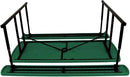 OEF Furnishings Heavy Duty Blow Molded Folding Picnic Table - Green, Black Frame by GreenHaven Gardens