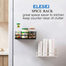 Magnetic Spice Rack Refrigerator Side Magnetic Spice Rack Kitchen Magnetic Shelf Magnetic Fridge Shelf Perfect Space Saver for Kitchen/Apartment 2 Pack (Black) by CozyNest Decor