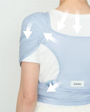 Konny Baby Carrier Flex AirMesh with Head Support- Adjustable, Easy to Wear Baby Wrap Sling, Perfect for Newborn Babies Essentials up to 44 lbs (XS-XL) -Pale Blue by TinyTreasures Baby Boutique