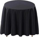 Surmente Black Tablecloth for Round Tables, 70-inch Round Table Cloths for Weddings, Banquets, or Restaurants by CozyNest Decor
