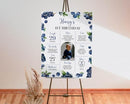 Generic Blueberry First Birthday Milestone Sign, Berry Sweet Birthday Milestone Poster, Boy Blueberries Photo Milestone Board, Design 01 by TinyTreasures Baby Boutique