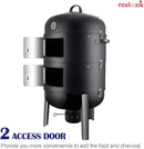 Realcook Charcoal BBQ Smoker Grill - 20 Inch Vertical Smoker for Outdoor Cooking Grilling by GreenHaven Gardens