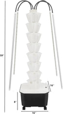 Hydroponic Growing Tower System Kit, 40-Plant Vertical Hydroponics Garden Tower with LED Grow Light, for Outdoor Indoor Herbs Fruits Vegetables Smart Garden Planter Kit by GreenHaven Gardens