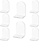 Lulonpon 8 Pieces Book Ends for Shelves, Heavy Books, School, Library, Desktop Organizer - Clear Acrylic Bookends by CozyNest Decor