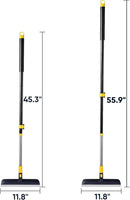 Yocada Floor Scrub Brush Telescopic Handle 2 in 1 Scrape Brush Stiff Bristle Shower Scrubber for Cleaning Patio Bathroom Garage Kitchen Wall Deck Tub Tile 55.9 inch Tall by GreenHaven Gardens
