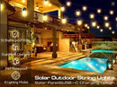 Honche Solar Lights Outdoor Waterproof LED IP66 with 15 Edison Bulb Warm White String Lights Patio Lights Decorate for Christmas Camping Wedding Birthday Backyard Gazebo Party by GreenHaven Gardens