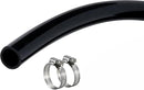 3/8" id - 10ft Black Vinyl Tubing Flexible PVC Tube Hybrid Hose Transfer Water Fuel Gas for Pond Fountain Garden Waterfall, Durable and Safe, with 2 Hose Clamps by GreenHaven Gardens