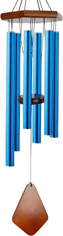 Wind Chimes for Outside, Windchime Outdoor with 6 Tuned Tubes, Elegant Chime for Garden Patio Decoration, Blue by CozyNest Decor