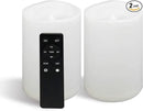 CANDLE CHOICE Waterproof Outdoor Flameless Candles with Remote Timer Large Realistic Flickering Battery Operated Electric LED Pillars Garden Patio Christmas Wedding Decorations 4”x6” 2 Pack by GreenHaven Gardens