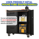 Sturdy Metal Tool Storage Cabinet With Wheels Durable Garage, Office & Home Organizer Steel by HouseOfZazla