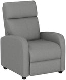 BestMassage | Recliner Chair | with 2 Point Massage Function | Textile Grey | with Lumbar Support, Adjustable Push Back, Footrest & Padded Seat | Easy Assembly | for Living Room, Home Theatre by CozyNest Decor