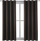 ChrisDowa Grommet Blackout Curtains for Bedroom and Living Room - 2 Panels Set Thermal Insulated Room Darkening Curtains (Brown, 52W x 63L) by CozyNest Decor