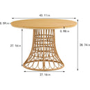 Outdoor dining simple bamboo chair table