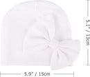 BQUBO Newborn Baby Hats Mittens Set Hospital Hat Beanie Infant Bow Hats Baby Gloves No Scratch Mittens for 0-6 Months by TinyTreasures Baby Boutique