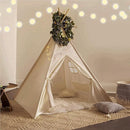 PlayVibe Kids Teepee Canopy - Baby & Toddler Play Shelter with LED Star Lights, Cozy Reading Nook, Party Canvas for Indoor Outdoor Fun - Tent for Kids - Play Tent by TinyTreasures Baby Boutique