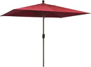 EliteShade USA 10-Year-Non-Fading 6.5x10Ft Rectangular Market Umbrella Patio Umbrella Outdoor Table Umbrella with Ventilation, Burgundy by GreenHaven Gardens