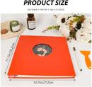 RECUTMS Photo Album Self Adhesive with Round Window 4x6 5x7 6x8 8x10 Magnetic Scrapbook with 40 Pages Leather Cover DIY Photo Album with Metallic Pen and Scraping Plate (Orange) by TinyTreasures Baby Boutique