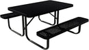 Coated Outdoor Furniture Heavy-Duty Portable Outdoor Kids Table, Punched Steel Kids Picnic Table, Commercial-Grade Picnic Table, Made in America (4ft Rectangular, Childrens, Black) by GreenHaven Gardens