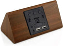 OCT17 Wooden Alarm Clock, Smart LED Digital Clock for Bedroom/desks, Upgraded with Time Temperature, Adjustable Brightness and Voice Control, Humidity Displaying - Brown by CozyNest Decor