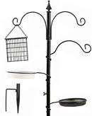 yosager Premium Bird Feeding Station Kit, 75" x 21" Bird Feeder Pole, A Multi Feeder Hanging Kit with Metal Suet and Bath for Attracting Wild Birds, Birdfeeder and Planter Hanger by GreenHaven Gardens
