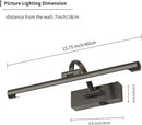 Battery Operated Picture Lights for Wall, Wireless Painting Lights Dimmable Artwork Lighting with Remote and Timer, Rechargeable Art Lights for Paintings-Brushed Grey 16'' inch Warm White by CozyNest Decor
