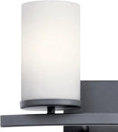 KICHLER Crosby 15" 2 Light Vanity Light Satin Etched Cased Opal Chrome by CozyNest Decor
