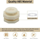 1" Female ABS Bulkhead Fitting, Plastic Water Tank Connector Adapter Fitting with Plugs for Outdoor rain Barrel Garden Hose Adapter Spigot kit Water Tank Gallon Drain Bucket(Set of 4) by GreenHaven Gardens