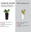 30in Tall Large Plant Pots Planter-Self-Watering Indoor/Outdoor Planting with Drain Holes, Water Level Monitor, Inner Bucket for Front Porch Patio, Brown Large by CozyNest Decor