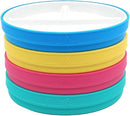 Elk and Friends Kids 7.8” Porcelain White Plates with Silicone Sleeves | Divided Plates | Suitable for Kids/Toddlers | Microwave & Dishwasher Safe | Non Slip | Snack Dishes… by TinyTreasures Baby Boutique