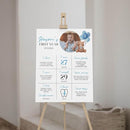 Personalized Beary First Birthday Milestone Poster, Teddy Bear Birthday Milestone Sign, Modern Bear Birthday Stats Board, Design 05 by TinyTreasures Baby Boutique