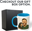 Personalized Coffee Mug, Custom Drawing Portrait Gift, Funny Customized Coffee Gift for Men & Women, Custom Mugs with Pictures, Light Blue 11oz Father's Day Mug by TinyTreasures Baby Boutique