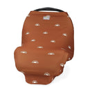 Itzy Ritzy 4-in-1 Nursing Cover, Car Seat Cover, Shopping Cart Cover & Infinity Scarf – Breathable, Multi-Use Nursing Cover Up for Breastfeeding, Carseat Canopy & Stroller Cover (Terracotta Sunrise) by TinyTreasures Baby Boutique