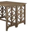 3-Piece Retro Dining Set Solid Wood Counter Height Pub Set Foldable Table with 2 Saddle Stools for Kitchen, Small Space (Distressed Brown)