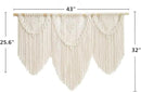 guzhiou large macrame wall hanging - Boho Tapestry Macrame Wall Decor Art- Chic Bohemian Handmade Woven Tapestry Home Decoration for Bedroom Living Room Apartment Wedding Party - 43"x32" (Beige-Leaf) by CozyNest Decor