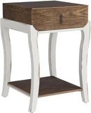 COSIEST Rustic Nightstand, 2-Tier Farmhouse Bedside Table, Wood Accent End Table with Storage Drawer and Open Display Shelf for Bedroom Nursery Living Room(Walnut) by CozyNest Decor
