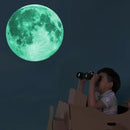 Quanhaigou Glow in The Dark Wall or Ceiling Moon Stickers – Green Luminous Big Moon Wall Stickers DIY Decor for Kid Room by CozyNest Decor