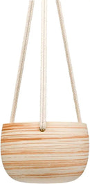 Mkono Ceramic Hanging Planter Macrame Plant Holder 5 Inch Cute Succulent Cactus Pot with Cotton Rope Hanger for Indoor Outdoor Decor, 2 Pack by GreenHaven Gardens