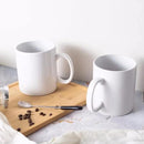 30oz Super Large Ceramic Coffee Mugs Large Handles Set of 2 (White) by CozyNest Decor