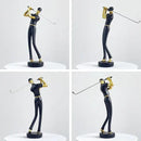 HAUCOZE Golf Figurine Statue Golfer Decoration Arts Home Decor Sculpture Polyresin Black 9.6 inch by CozyNest Decor
