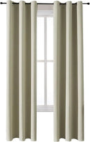 ChrisDowa Grommet Room Darkening Curtains for Bedroom and Living Room - 2 Panels Set Thermal Insulated Blackout Curtains (Beige, 42W x 84L) by CozyNest Decor