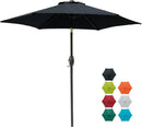 Aok Garden 7.5 ft Patio Umbrella Outdoor Market Umbrella Tilt Button and Crank 6 Ribs for Deck Lawn Pool& Backyard by GreenHaven Gardens