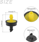 METALLIXITY Pressure Compensating Dripper, (5 Gallon Per Hour) 15Pcs, Plastic Irrigation Drip Emitters - for Watering Garden Lawn Plants, Yellow by GreenHaven Gardens