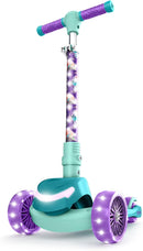 Jetson Character Kids Kick Scooter, LED Lights on Stem & Light-Up Wheels, Lightweight Frame, Height-Adjustable Handlebar, Lean-to-Steer System, Easy-Fold Mechanism by TinyTreasures Baby Boutique