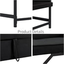 Pull Out Sofa Bed, Convertible Sleeper Chair Bed with Lumbar Pillow, 3-in-1 Sofa Chair with 3 Adjustable Backrest, Armchair Sleeper Small Couch for Small Spaces Living Room Black by CozyNest Decor